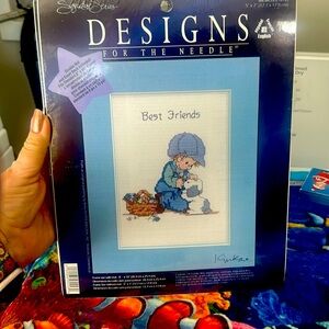 Designs for the Needle "best Friends " Cross Stitch Kit boy and dog  -